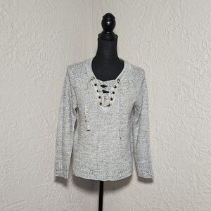 Juniors' It's Our Time Lace-Up Sweater